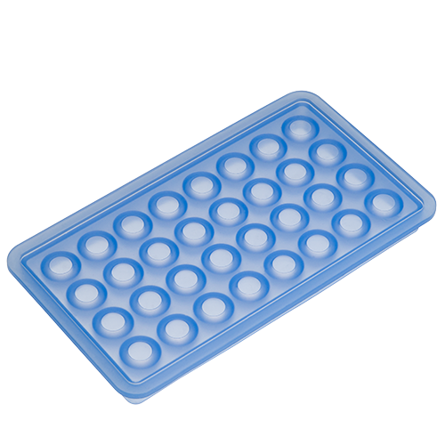 Lurch Isterningbakke runde kugler 2cm Blå